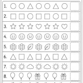 Shape Pattern Worksheet for Kindergarten | A4 printed