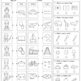 Community Helpers, Transport & GK Worksheet | A4 Size Printed