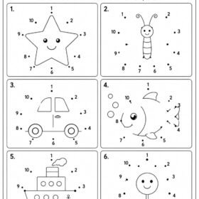 Connect the Dots Worksheet for Kindergarten | A4 Size Printed