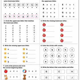 Alphabet & Letter Recognition Worksheets | Printed A4 Size Sheet
