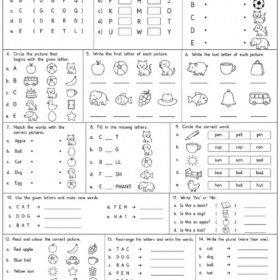 Worksheets for LKG | A4 Size Printed