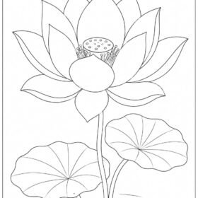 A4 Size Printed Drawing Sheet – Lotus Drawing (Code – 211)